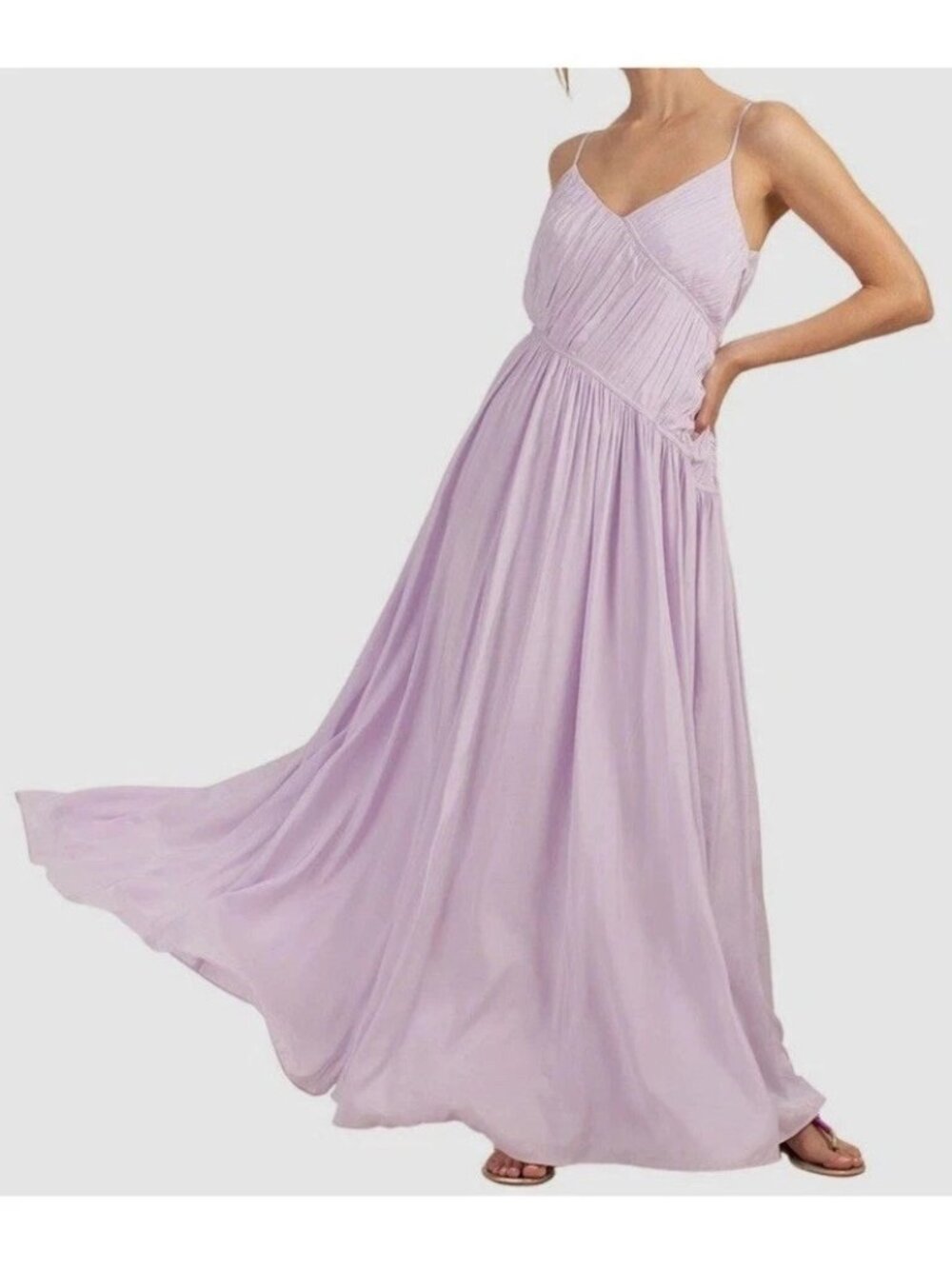 Trina Turk Cherry Grove maxi dress Women's Size Medium Lilac New with Tag